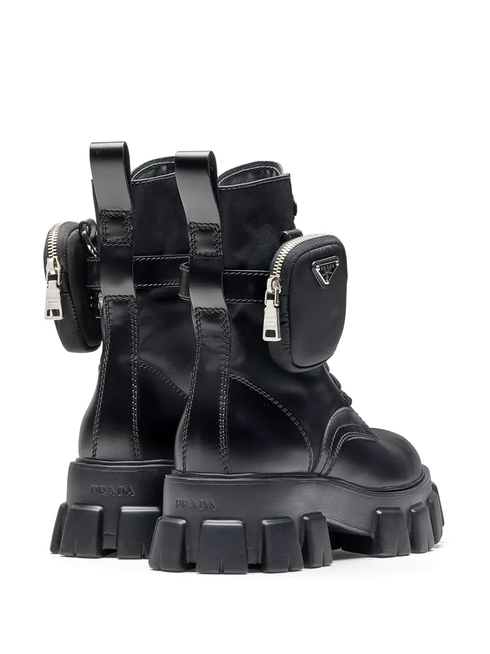 Ankle pouch combat boots