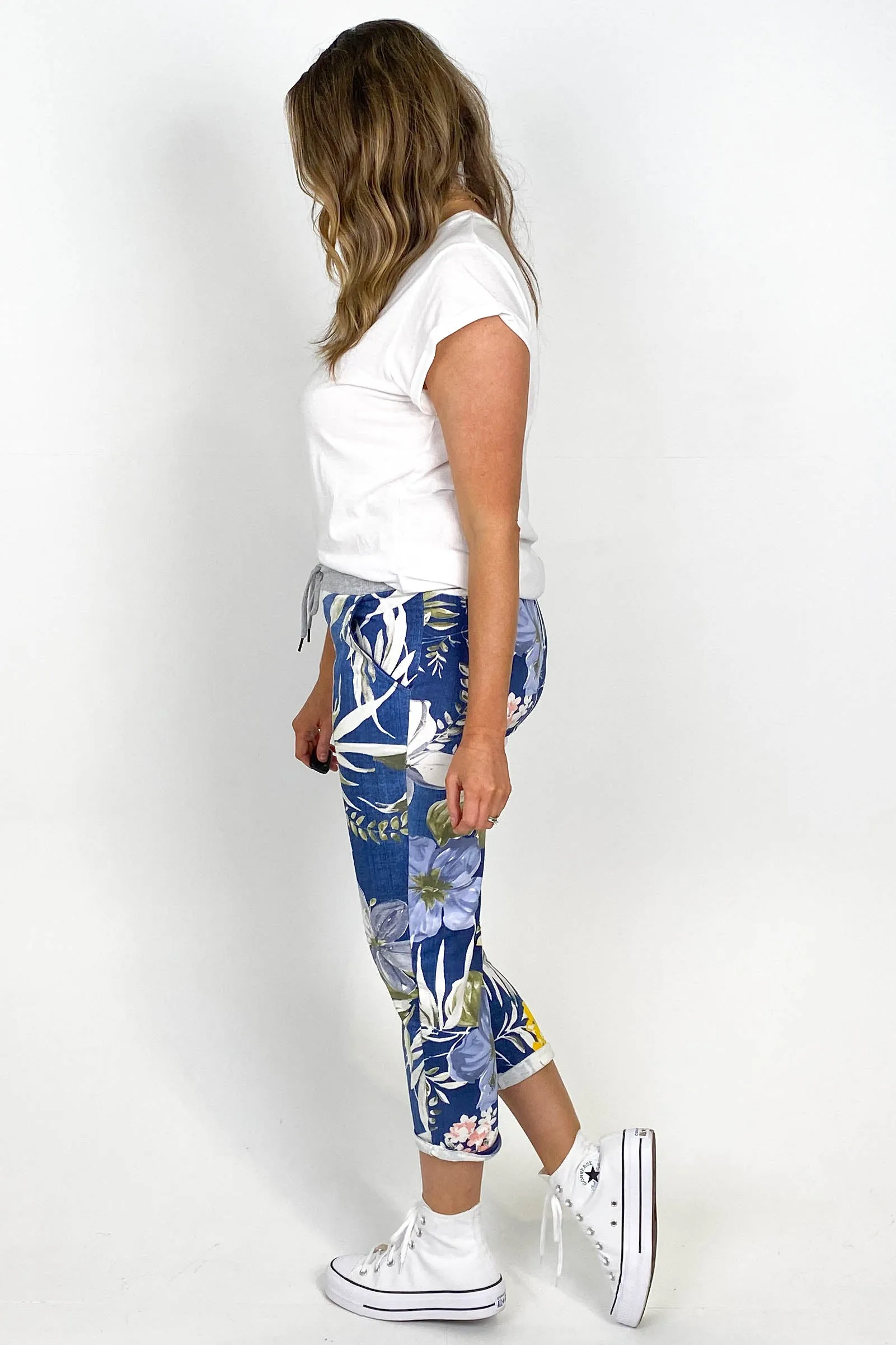 Beau Denver Tropical Dark Blue Trousers