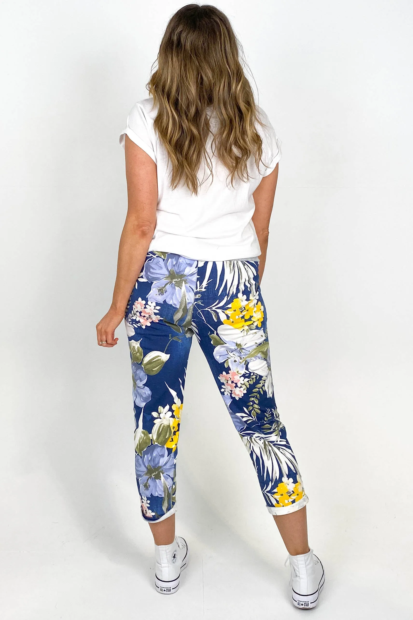 Beau Denver Tropical Dark Blue Trousers