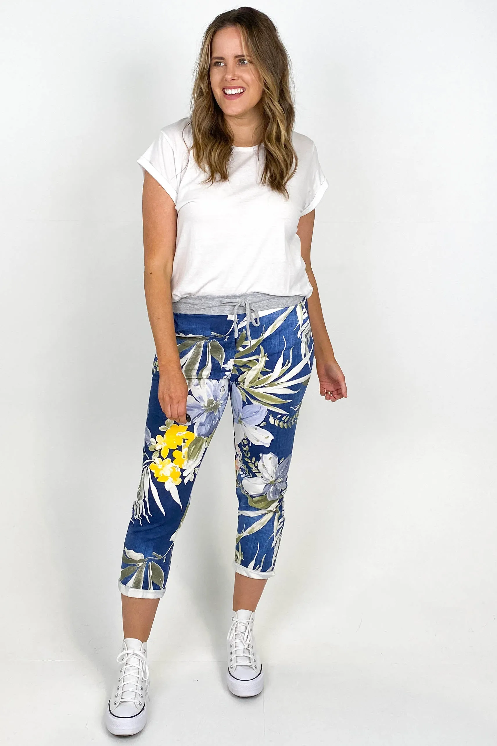 Beau Denver Tropical Dark Blue Trousers