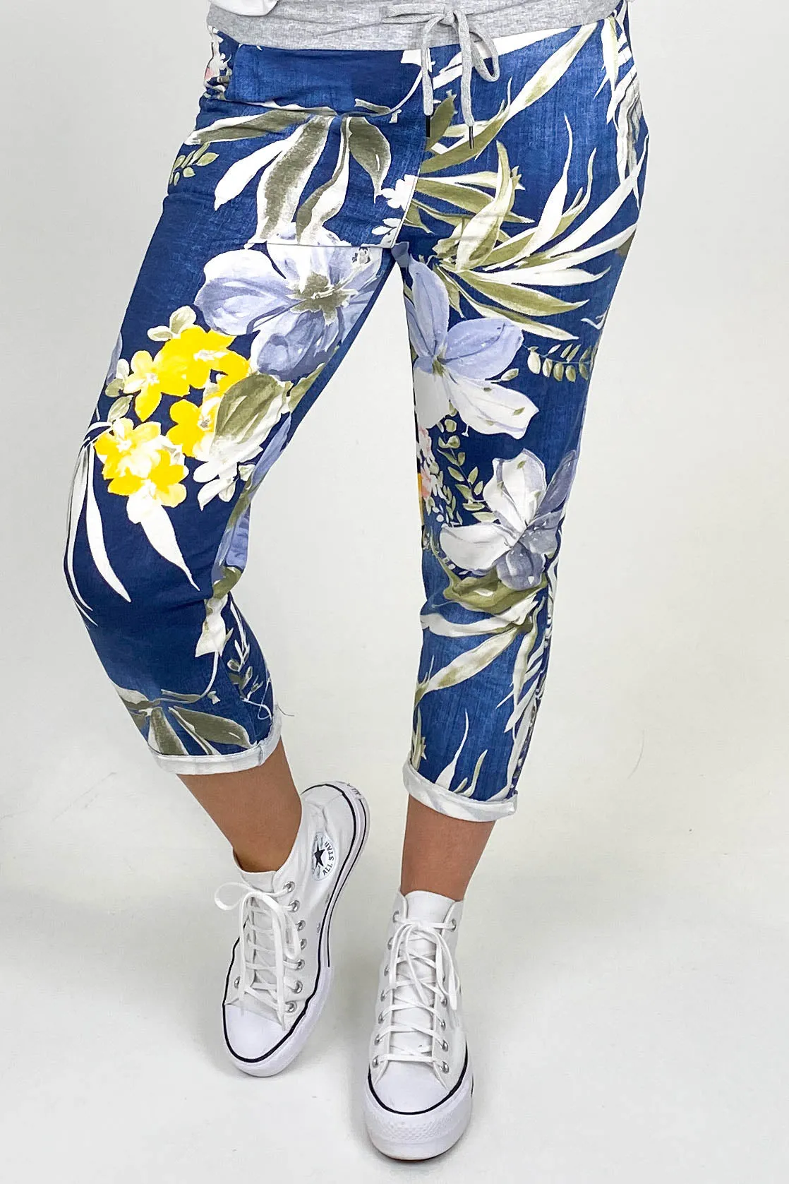 Beau Denver Tropical Dark Blue Trousers