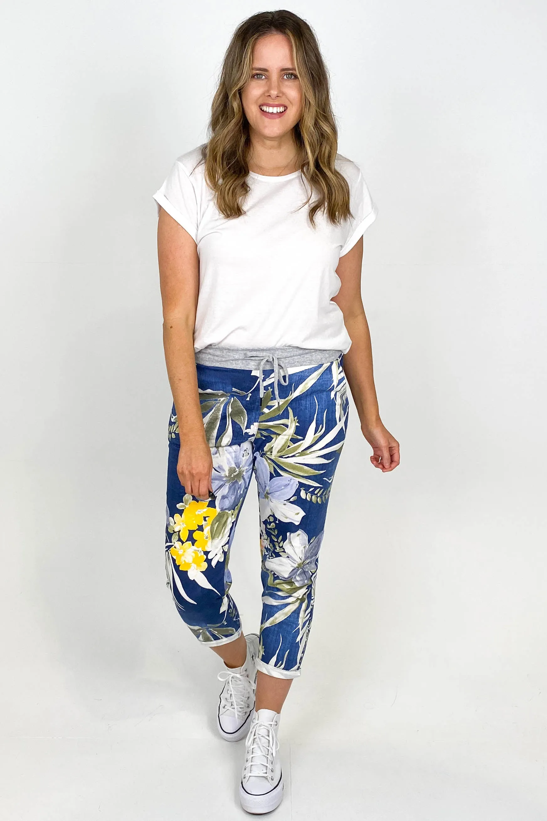 Beau Denver Tropical Dark Blue Trousers