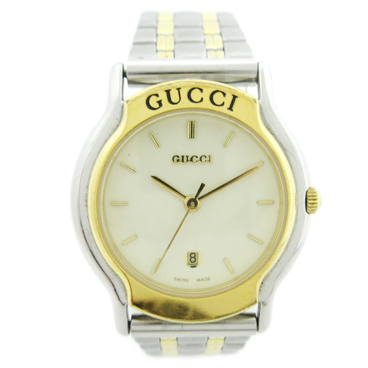 GUCCI 8000L Ladies Quartz Wristwatch Watch Silver Stainless steel 3ATM 60281