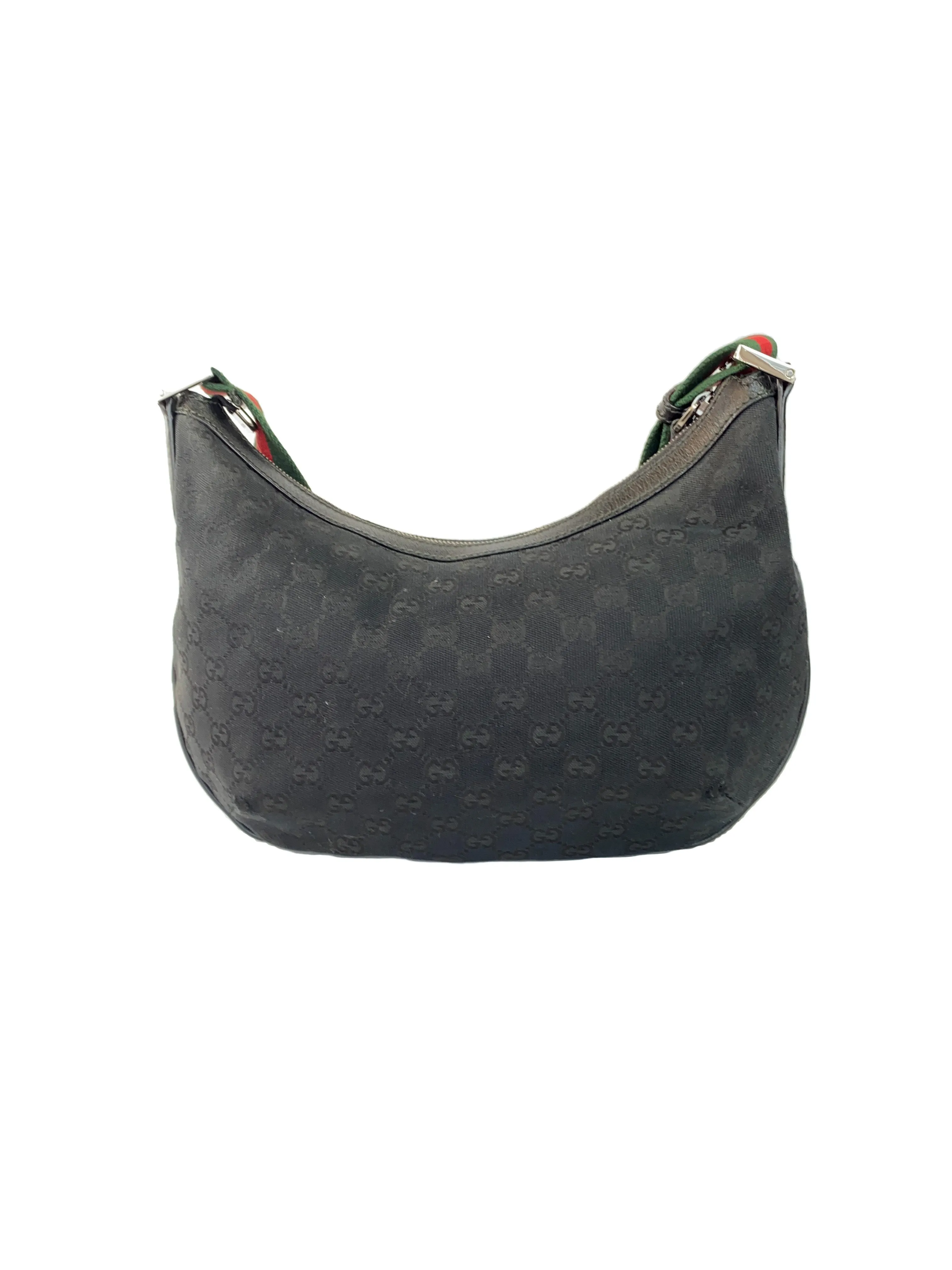 Gucci black signature cloth crossbody