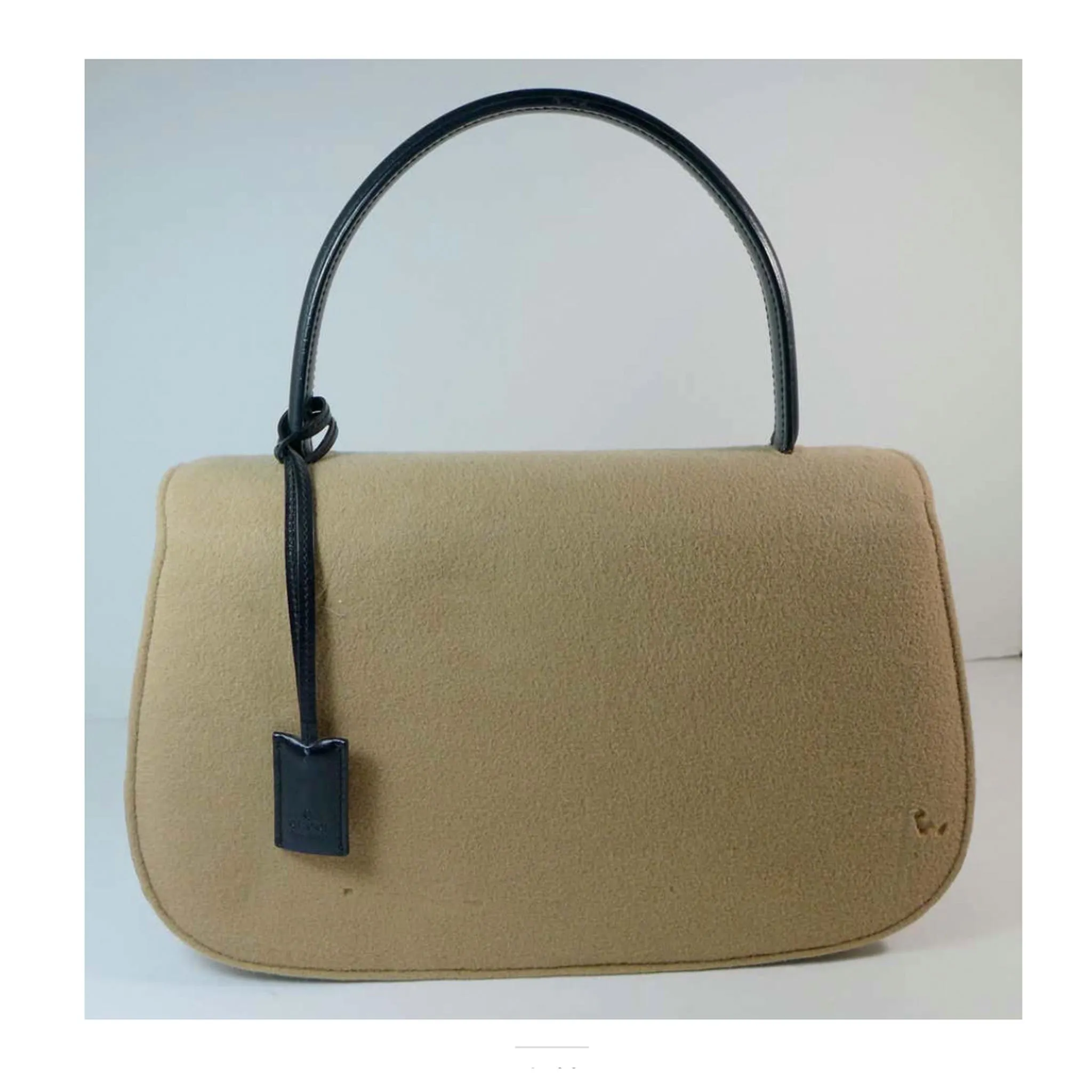 GUCCI Tan Wool Purse