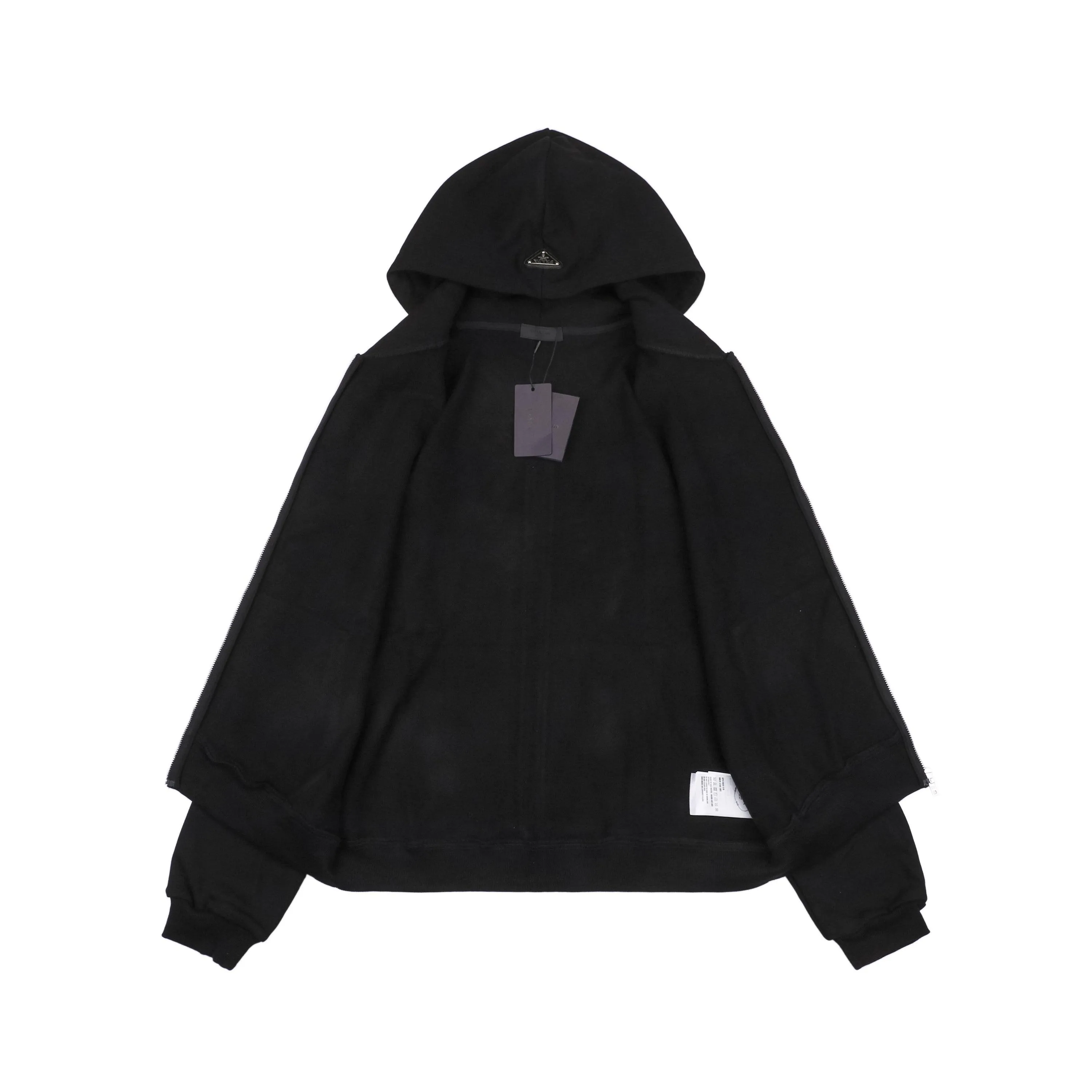 PRADA 22FW SEA ZIP HOODIE BLACK