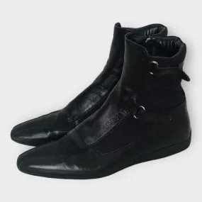 Prada Black Pointed Moto Ankle Boot