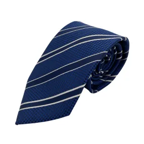 PRADA Diagonal Striped Tie - Blue New