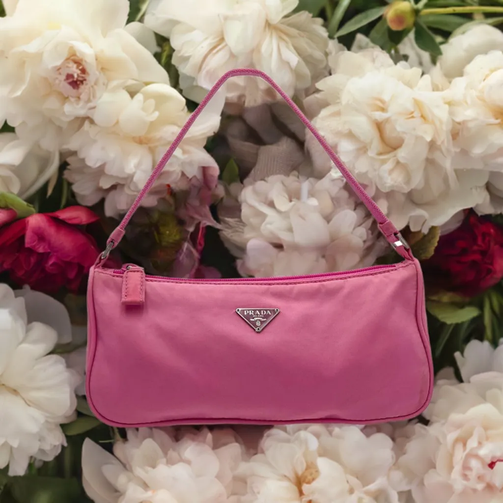 Prada Nylon Shoulder Bag Pink