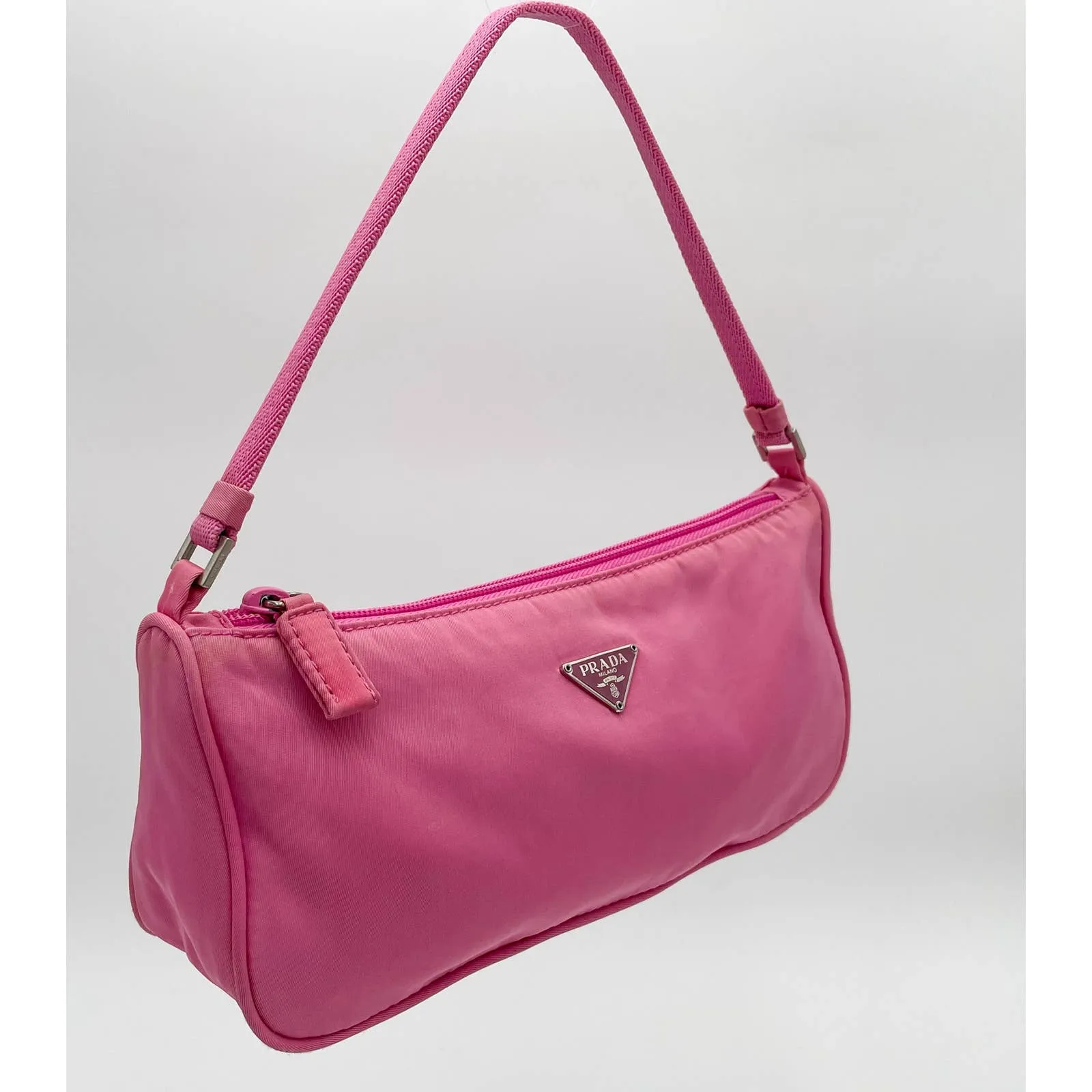 Prada Nylon Shoulder Bag Pink