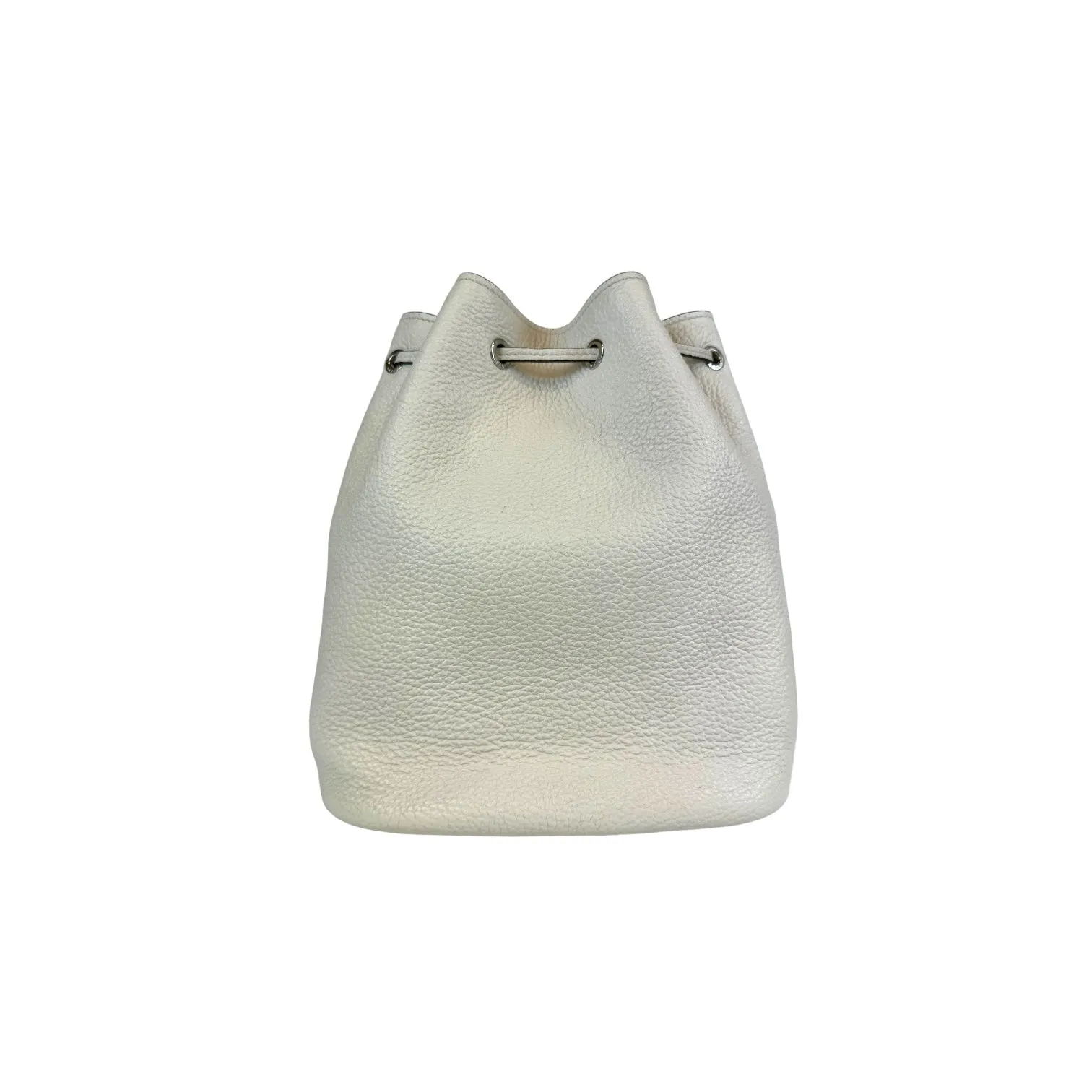 Prada VItello Daino Bianco Bucket Bag