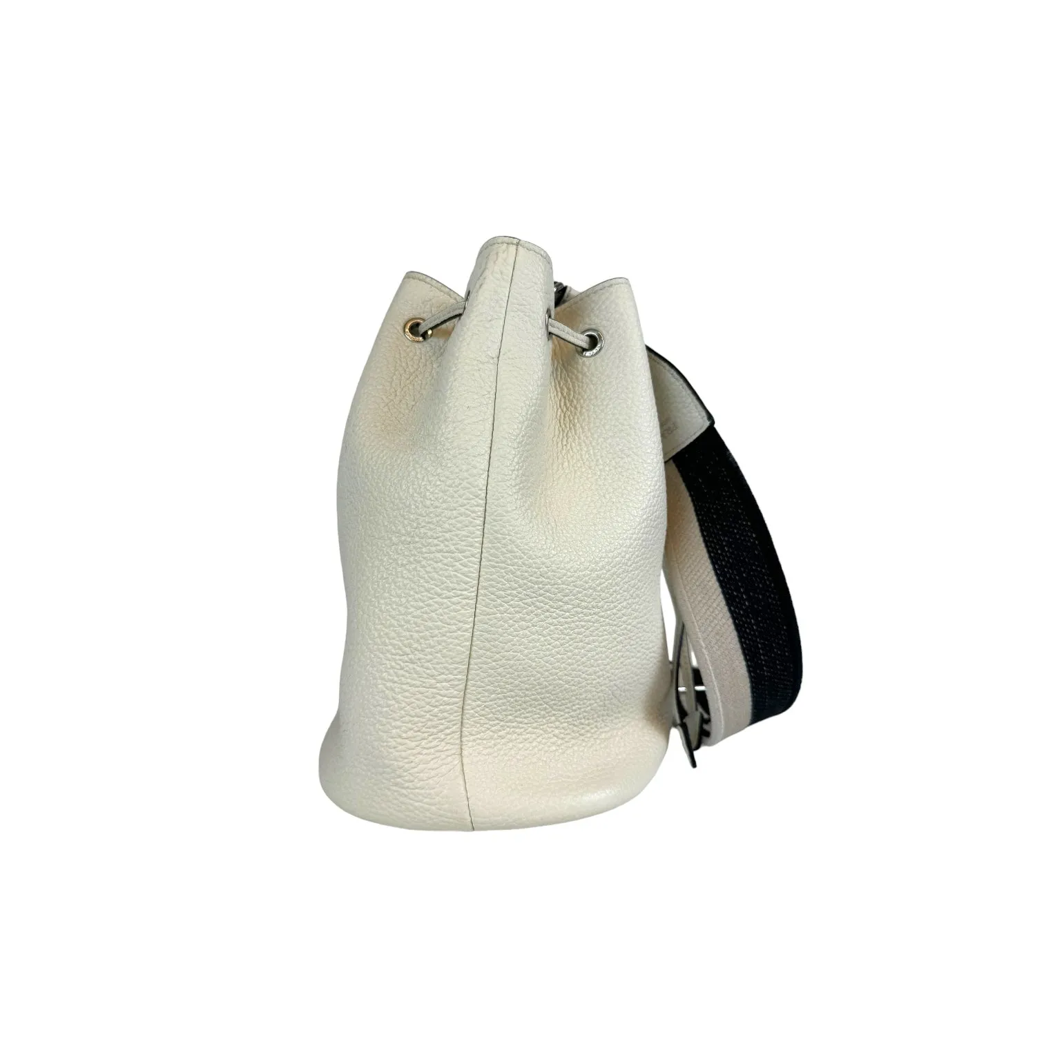 Prada VItello Daino Bianco Bucket Bag