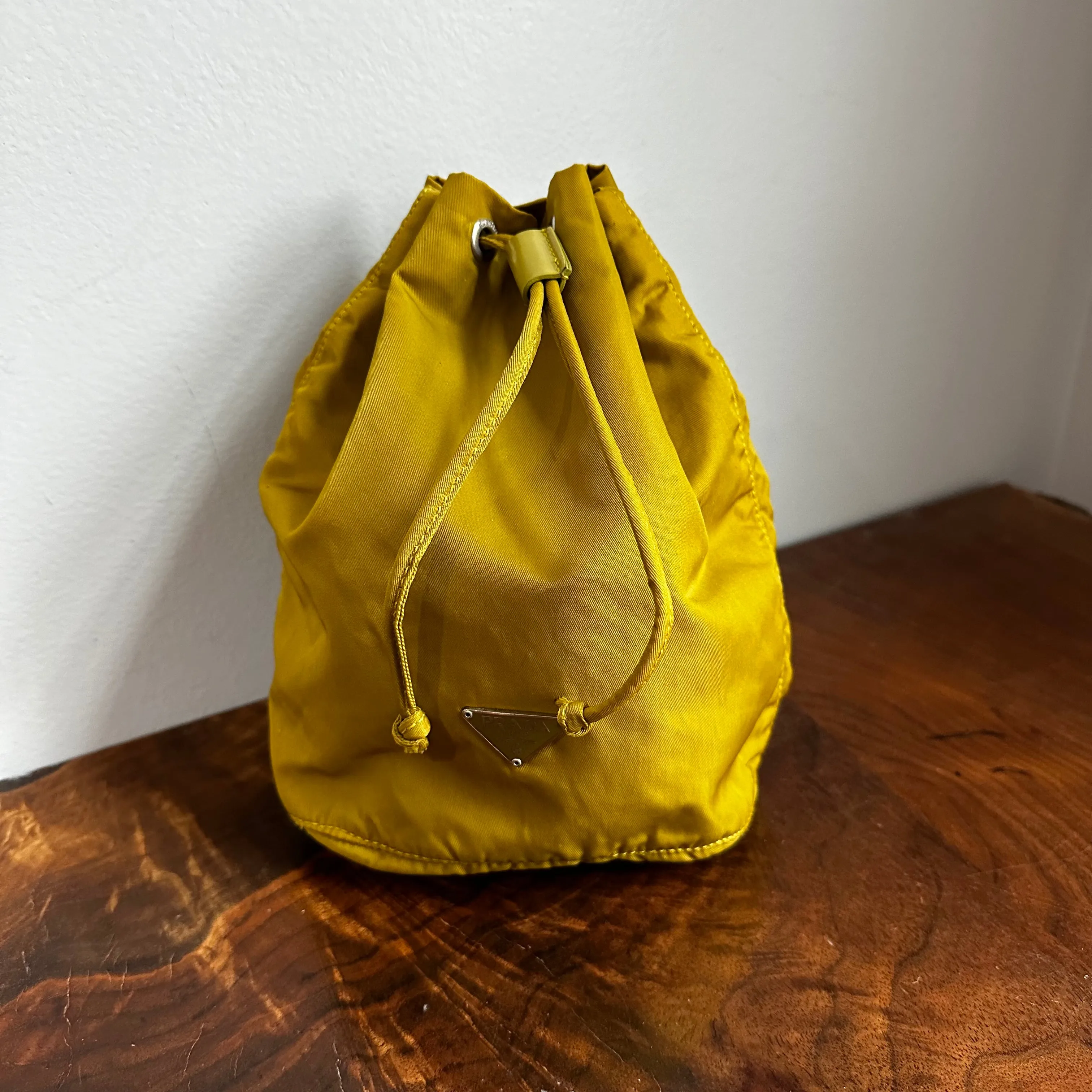 The Junco Pouch - Vintage Prada in Chartreuse