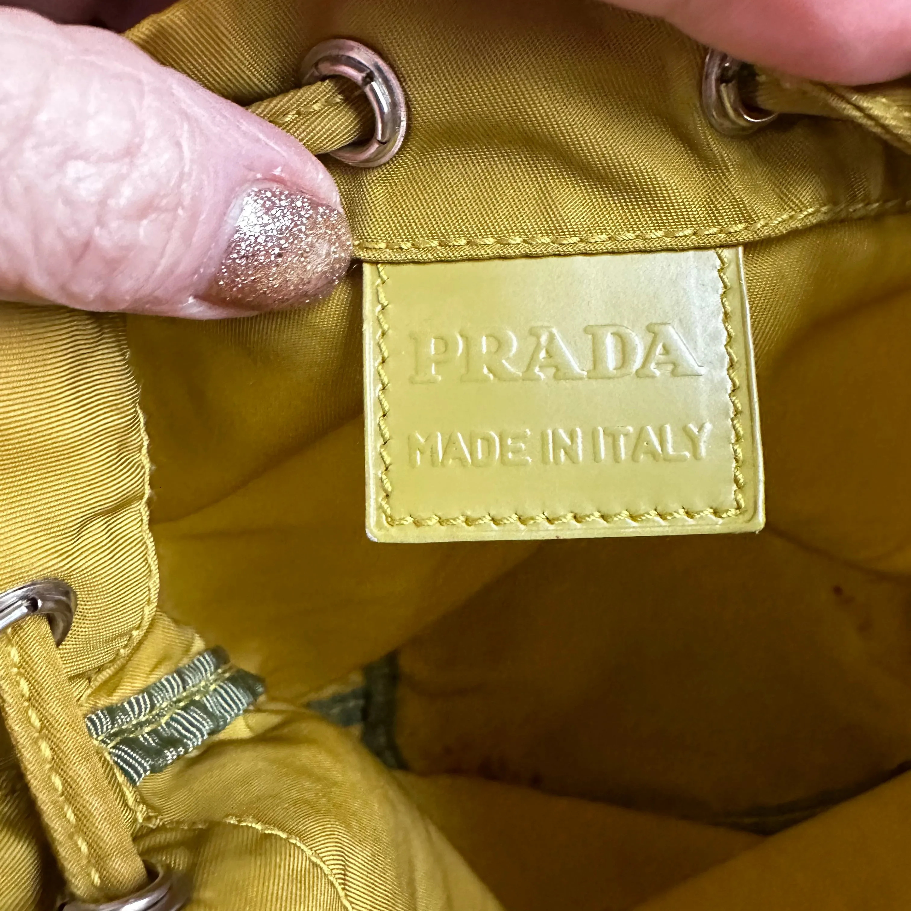 The Junco Pouch - Vintage Prada in Chartreuse