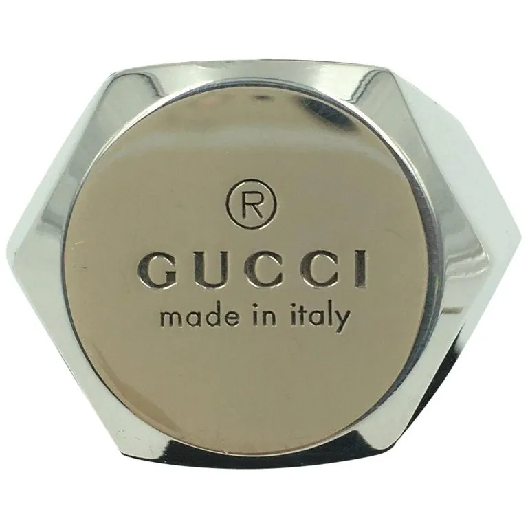 Tom Ford for Gucci Engraved Logo Sterling Silver Signet Ring