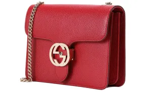 (WMNS) GUCCI Leather Organ Crossbody Bag Single Shoulder Bag Red 510304-CAO0G-6420